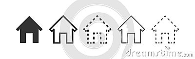 Collection house home signs icon. Vector illustration Vector Illustration