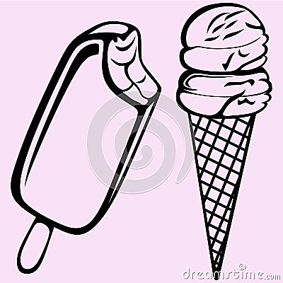 Collection of ice cream vector Vector Illustration