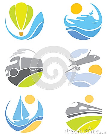 Collection icons -- transport Vector Illustration
