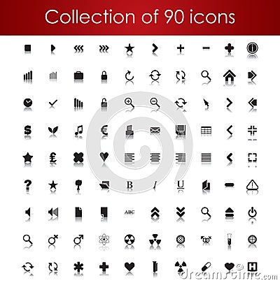 Collection of icons for your business website Vector Illustration