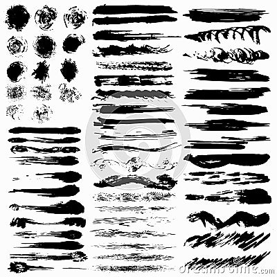 A collection of ink lines stains and blots qualitative vector illustration for your design Vector Illustration