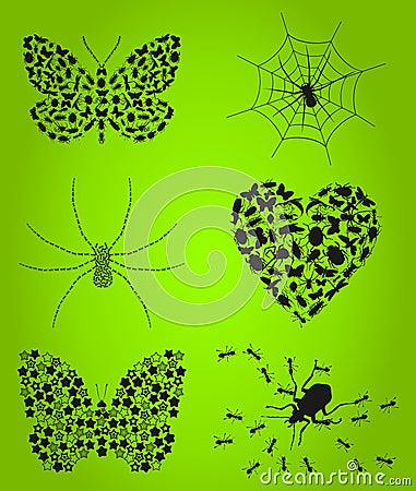 Collection of insects3 Vector Illustration