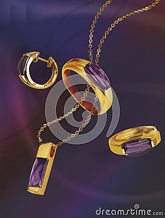 Collection jeweller ornament Stock Photo