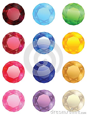 The collection of jewels Vector Illustration