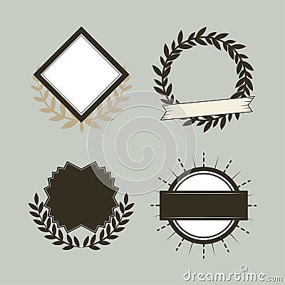 collection labels template Vector Illustration