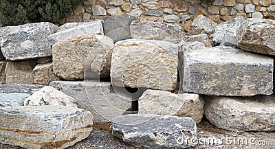 Collection of large stones on top of each other Stock Photo