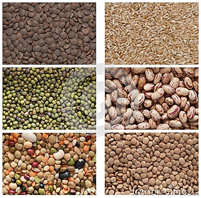 Collection of legumes Stock Photo