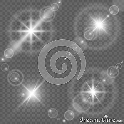 Collection of light effects. Vector Illustration