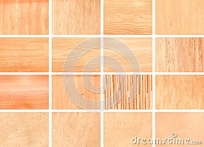 Collection Natural interior with wood wall,Color wood samples. Ð¡atalog of wood materials for design on a light background. Stock Photo