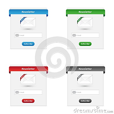 Newsletter forms Vector Illustration