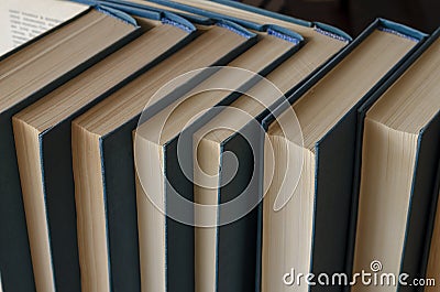 A collection of old hardback books Stock Photo