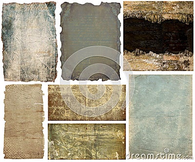 Collection paper banners and backgrounds Stock Photo