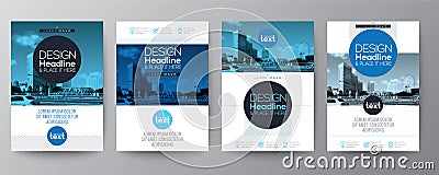 Collection of poster flyer brochure cover layout design template Vector Illustration