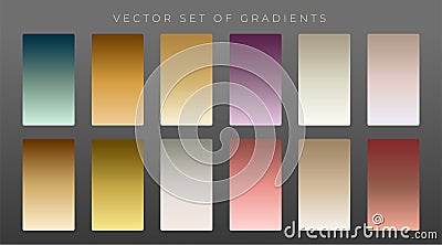 Collection of premium vintage gradients Vector Illustration