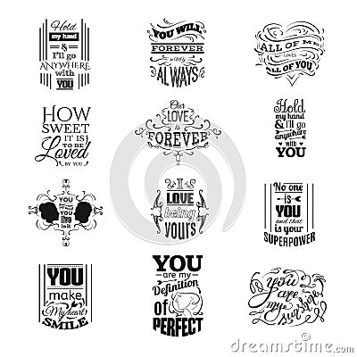 Collection of quote typographical background Vector Illustration