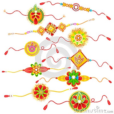 Collection of Rakhi Vector Illustration