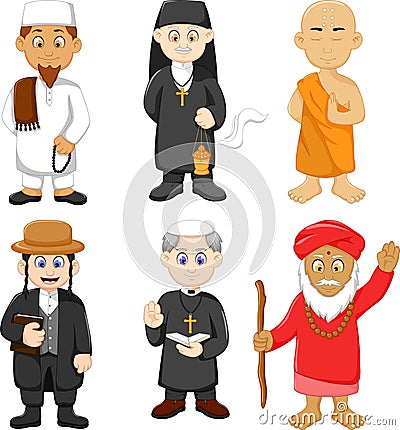 Collection of religious leader cartoon Stock Photo