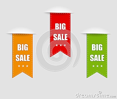 Collection of Sale, Banners, Labels, Tags, Tally Emblems, Cards, Flat design. Vector Vector Illustration