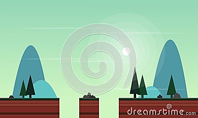 Collection scenery design for game background Vector Illustration