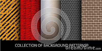 Collection set of patterns Stock Photo