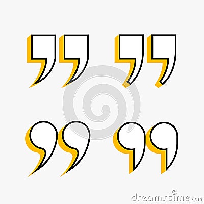 collection of speech inverted comma icon background for web communication Vector Illustration