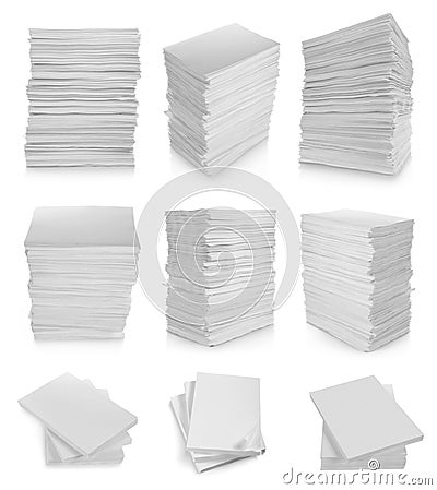 Collection of stack paper Stock Photo