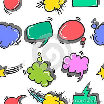 Collection stock of text balloon colorful Vector Illustration