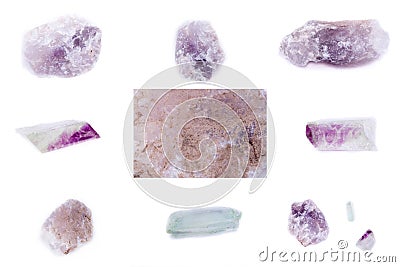 Collection of stone mineral Fluorite Stock Photo