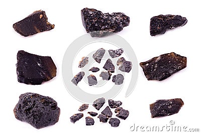 Collection of stone mineral Textit Stock Photo