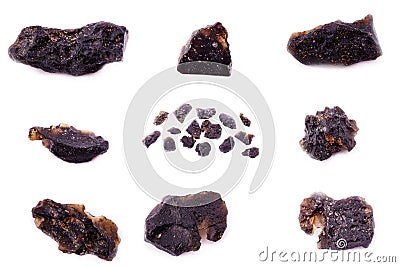 Collection of stone mineral Textit Stock Photo