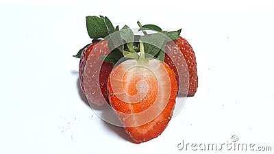 Collection strawberry. Strawberry isolate. Strawberries isolated on white background Stock Photo