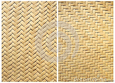 Collection of texture bamboo basket Stock Photo