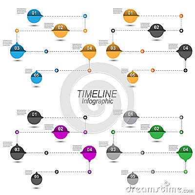 Time line to display your data . Idea to display information, ranking and statistics. Stock Photo