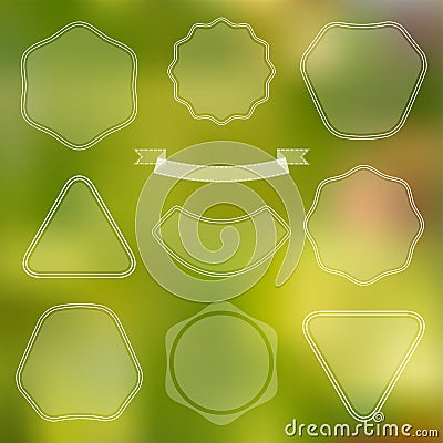 Collection transparent labels Vector Illustration