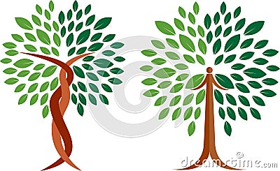 Collection tree logo Vector Illustration