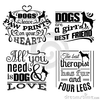 Collection of trendy quote typographical background Vector Illustration