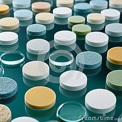 a collection of various antihistamine tablets Stock Photo