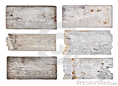 Collection of various empty wooden sign Stock Photo