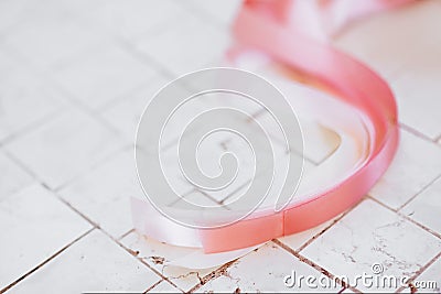 Collection of various knot and ribbon on white background. Stock Photo