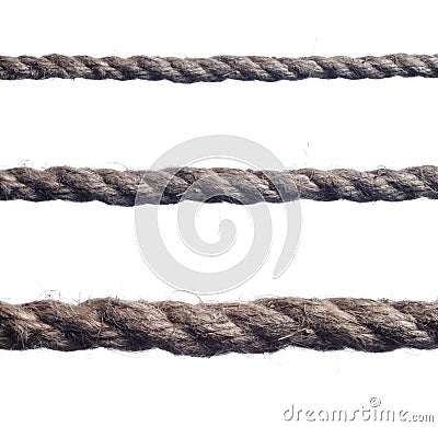 Collection of various ropes Stock Photo