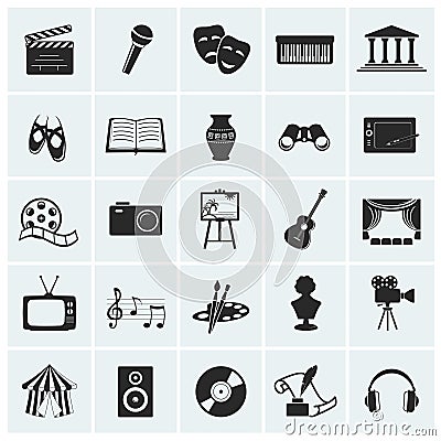 Collection of vector arts icons. Vector Illustration