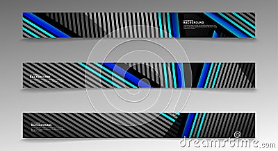 Collection vector banners. abstract striped background with white and blue colors. web design, presentation, advertising, etc Vector Illustration