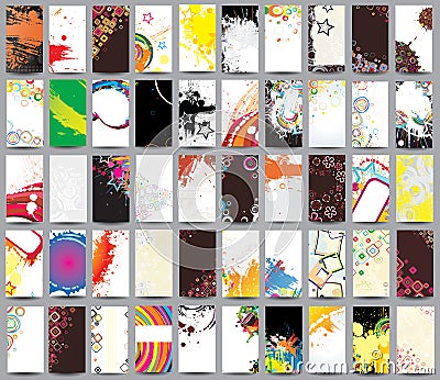 Collection vertical cards Stock Photo