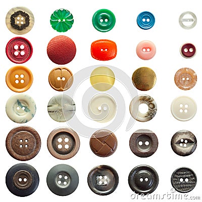 Collection of vintage sewing buttons Stock Photo