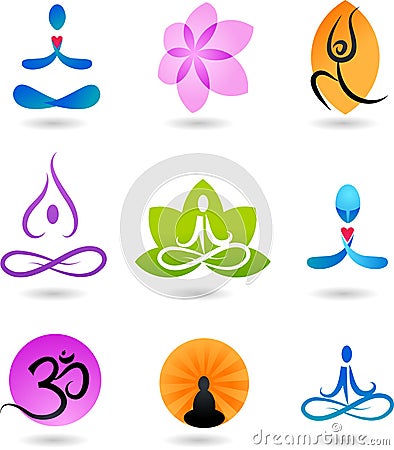 Collection of Zen icons - vector illustration Vector Illustration