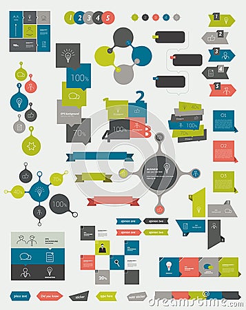 Collections of info graphics. Vector Illustration