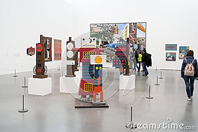 Collective installations in the famous Tate Modern in London Editorial Stock Photo