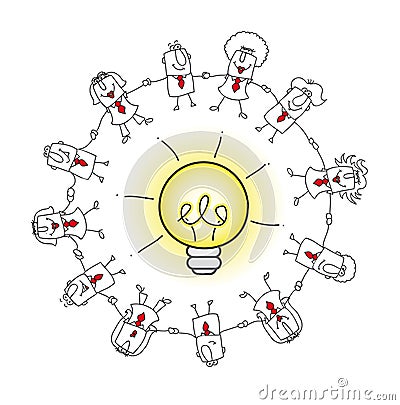 The collective intelligence Vector Illustration