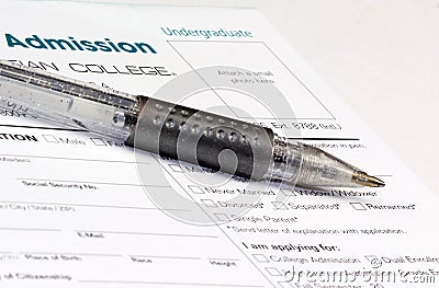 College Application Stock Photo