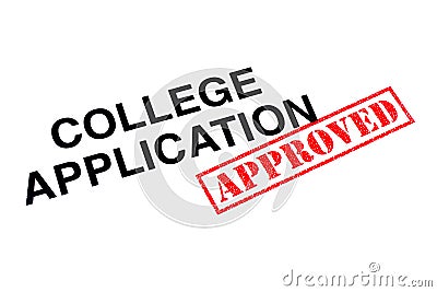 College Application Approved Stock Photo